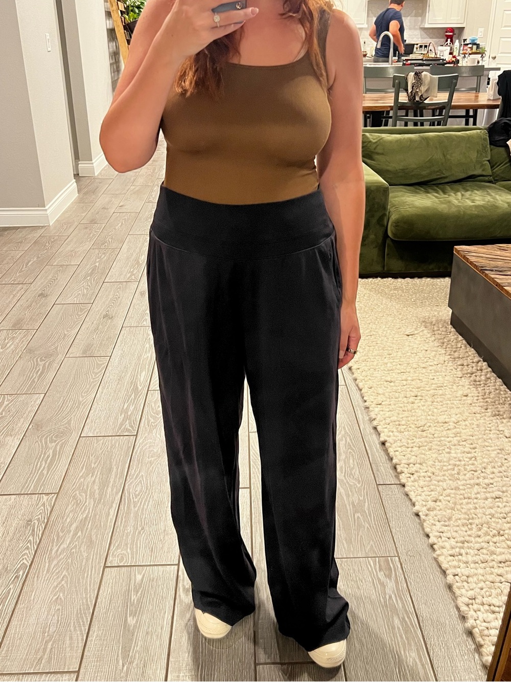 Athleta Venice High Rise Wide Leg Pant workout casual black pants Tall XL Curve